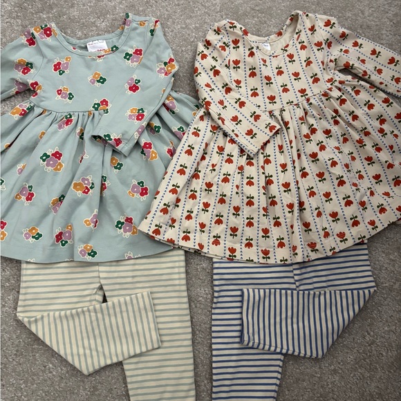 Hanna Andersson Other - Hanna Andersson Floral and Striped play dress sets